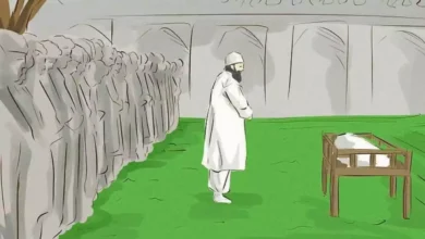 ek muslim namaz e janazah padhate hue